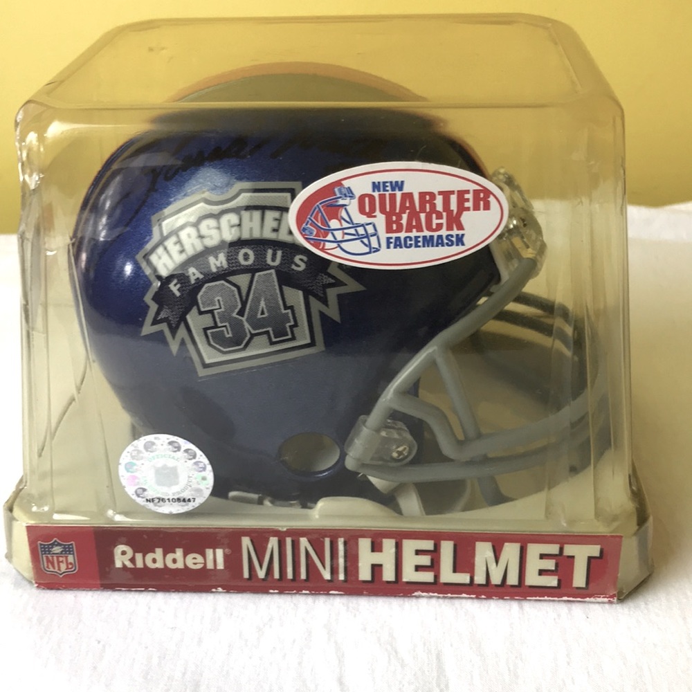 Russell Herschel Walker No 34 signed official licensed mini helmet